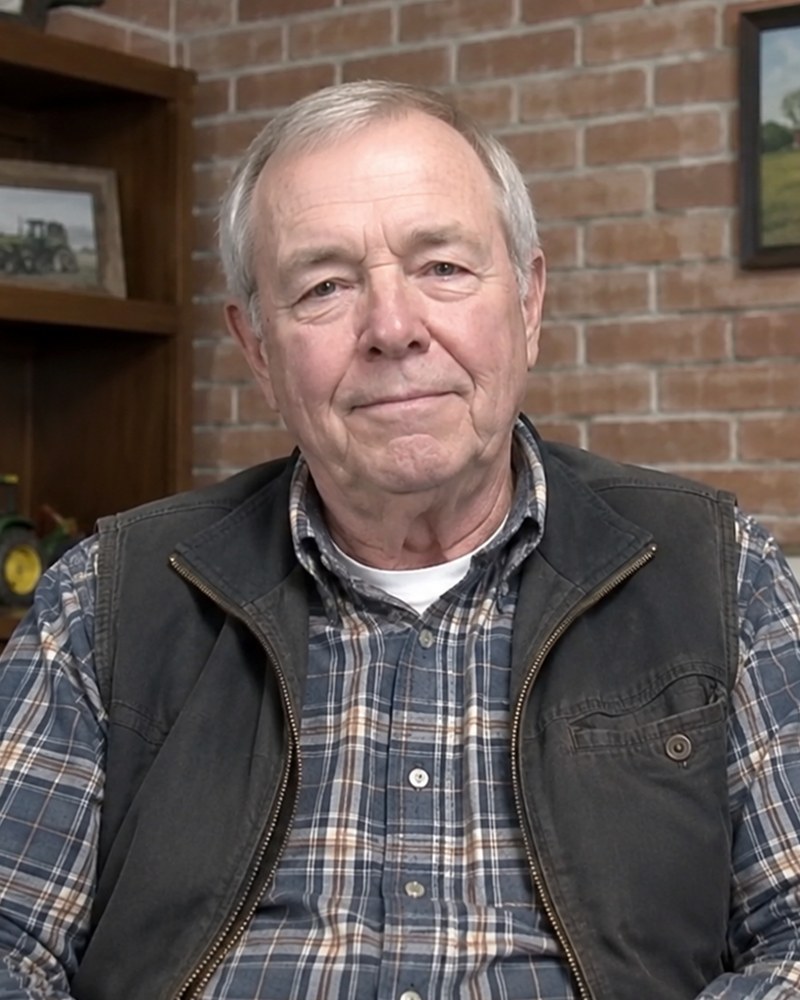 Walter, seated in his farmhouse office